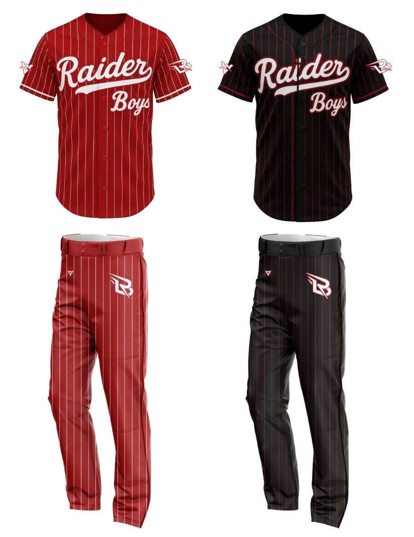 Raider Boys Travel Baseball Uniform